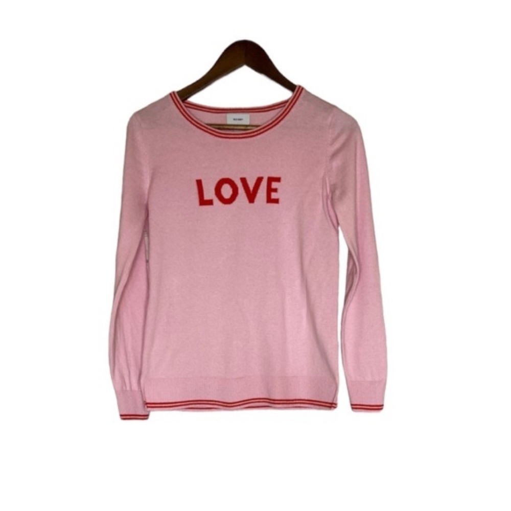 Pink Old Navy  Valentine Love Crew  Sweater ❤️ Small. - Picture 2 of 5
